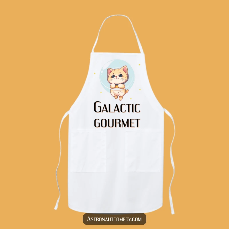 Funny Cat Astronaut Apron - Cook with Cosmic Charm, Gift for Feline Chefs!