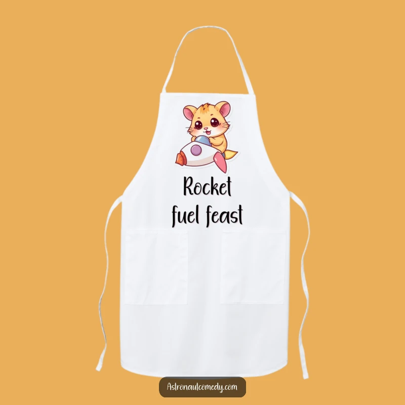 Funny Hamster Rocket Apron - Cook with Cosmic Grit, Kitchen Pilot Gift!
