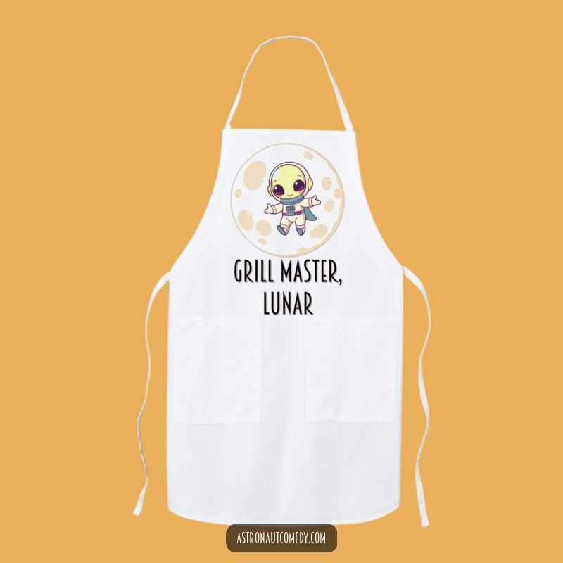 Funny Alien Chef Apron - Lunar Bounce Kitchen Fun & Protective Wear