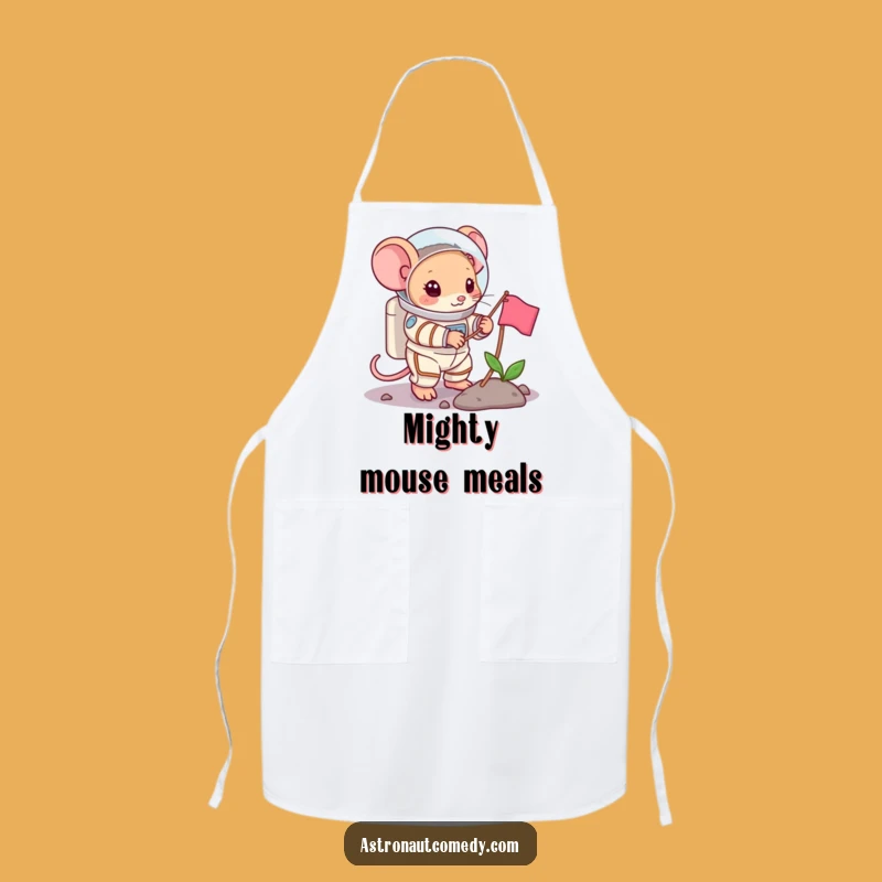 Funny Mouse Astronaut Apron - Cook with Pioneer Spirit, Mission Gift!