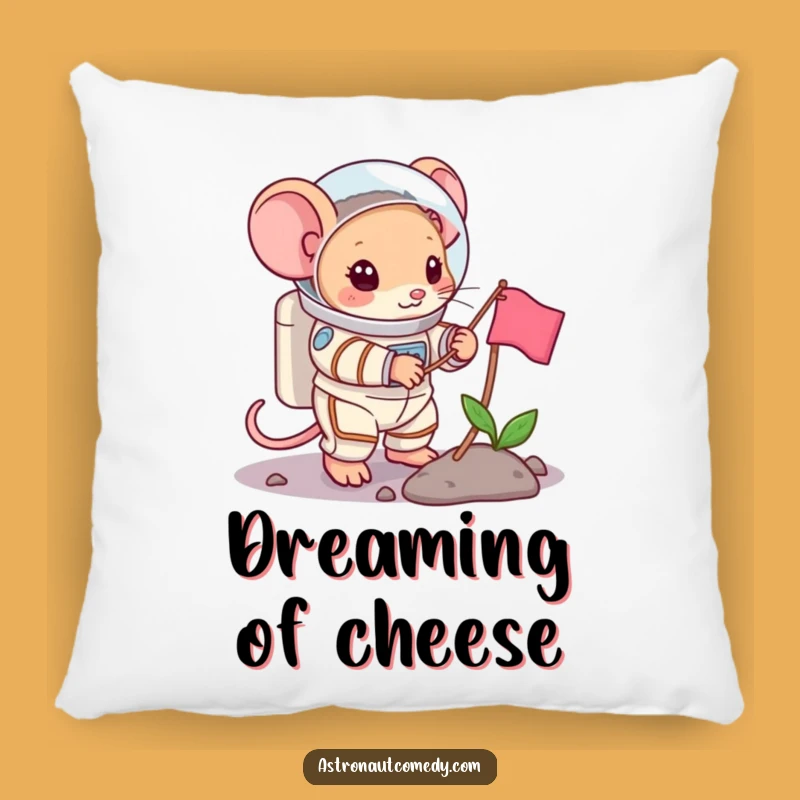 Funny Mouse Astronaut Pillow - Cozy Pioneer's Comfort, Adorable Space Gift!