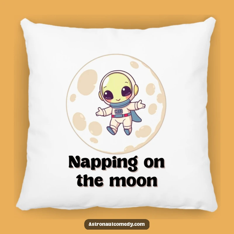 Funny Alien Moon Pillow - Cozy Lunar Bounce Cushion for Comfort