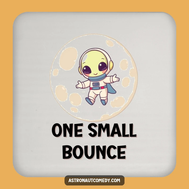 Funny Alien Moon Coaster - Bouncing Astronaut Decor for Table Protection