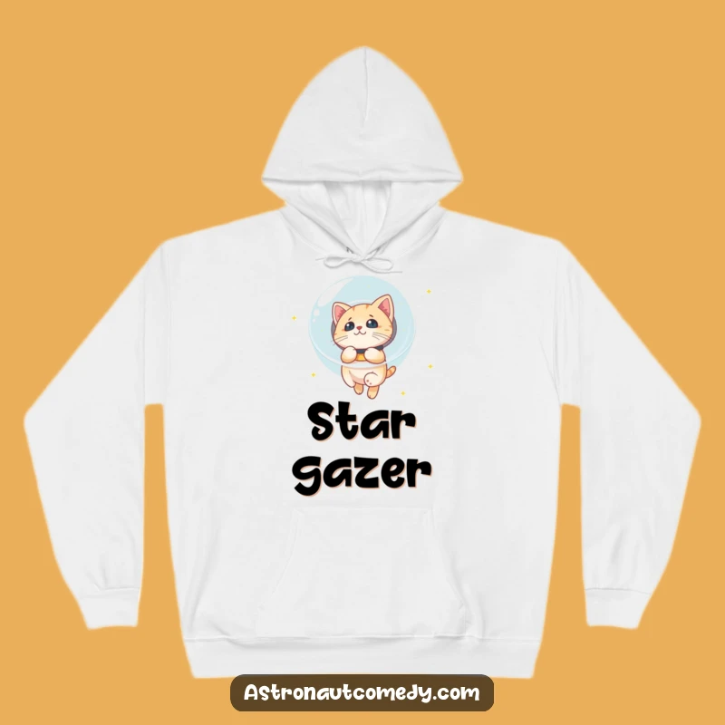 Funny Cat Astronaut Hoodie - Cozy Feline Explorer, Warm Space Gift!