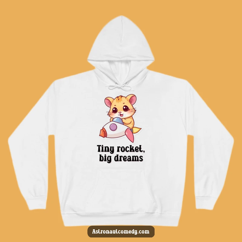 Funny Hamster Rocket Hoodie - Cozy Pilot Gear, Warm Space Adventure Gift!
