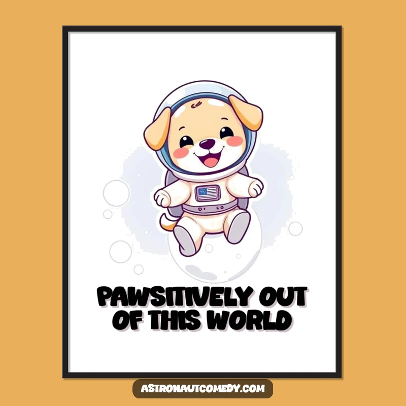 Free Printable Puppy Space Art: Funny Downloadable Gift for Astronaut Dog Lovers