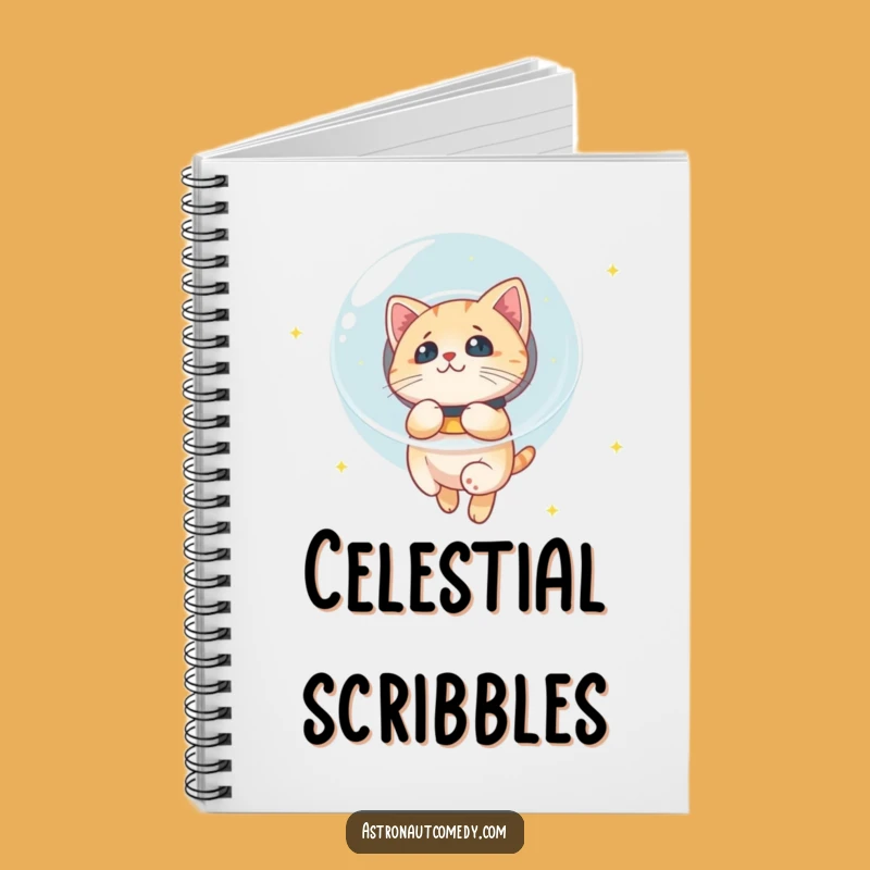 Funny Cat Astronaut Notebook - Record Your Cosmic Musings, Feline Journal Gift!