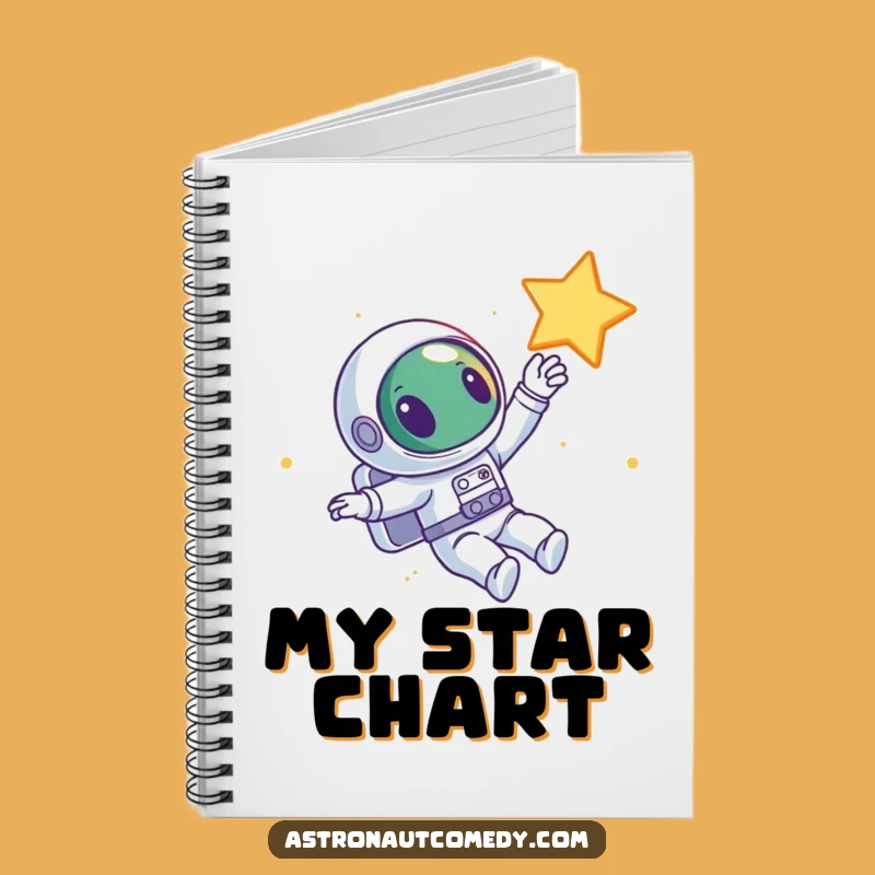 Funny Curious Alien Notebook - Journal Your Cosmic Adventures