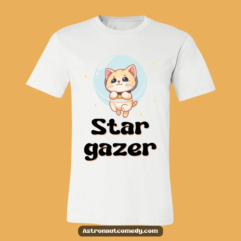 Funny Cat Astronaut T-Shirt - Stellar Feline Explorer, Hilarious Space Tee Gift